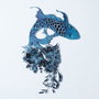Wallity Carpa Koi- APT748 M Azul